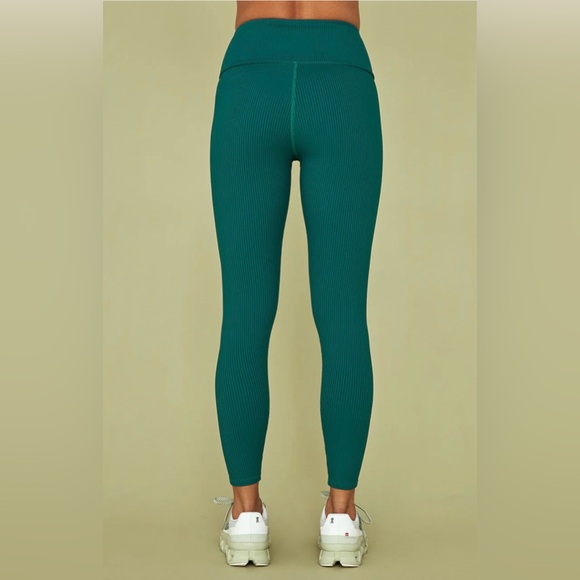 CARBON38 Ribbed 7/8 Legging High Waisted Green Size XSmall - Picture 3 of 7